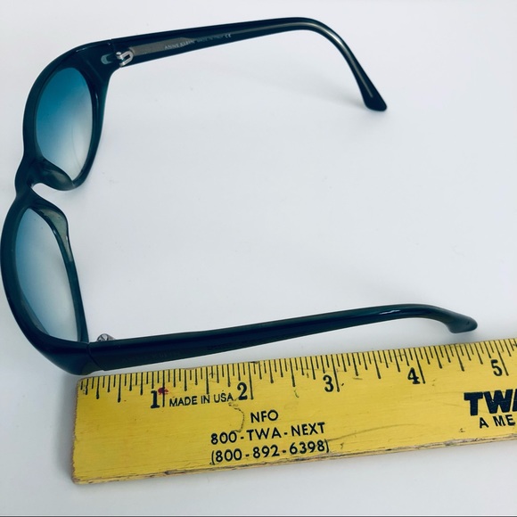 Anne Klein Teal Gradient Sunglasses Made In Italy - Picture 7 of 12